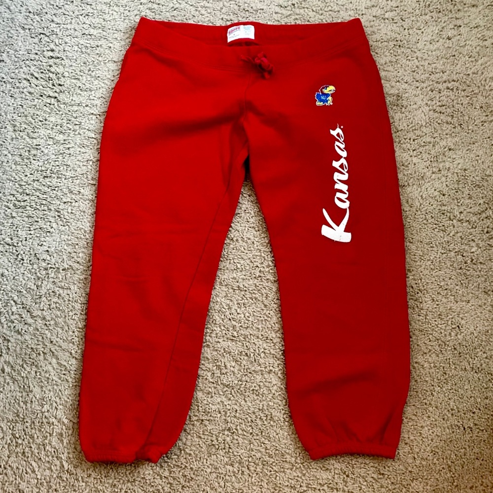 Red KANSAS Jayhawks Sweatpants